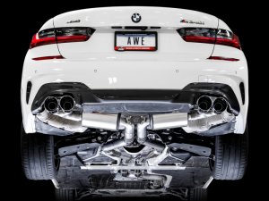 BMW 3 Series Performance Exhaust - AWE Tuning - Cat Back - Chrome Silver - `19-`27